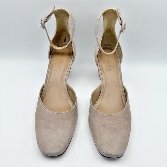 Bernardo Womens Remy Block Heel Pump US 10M EU 40 Beige Leather GUC - Picture 6 of 14
